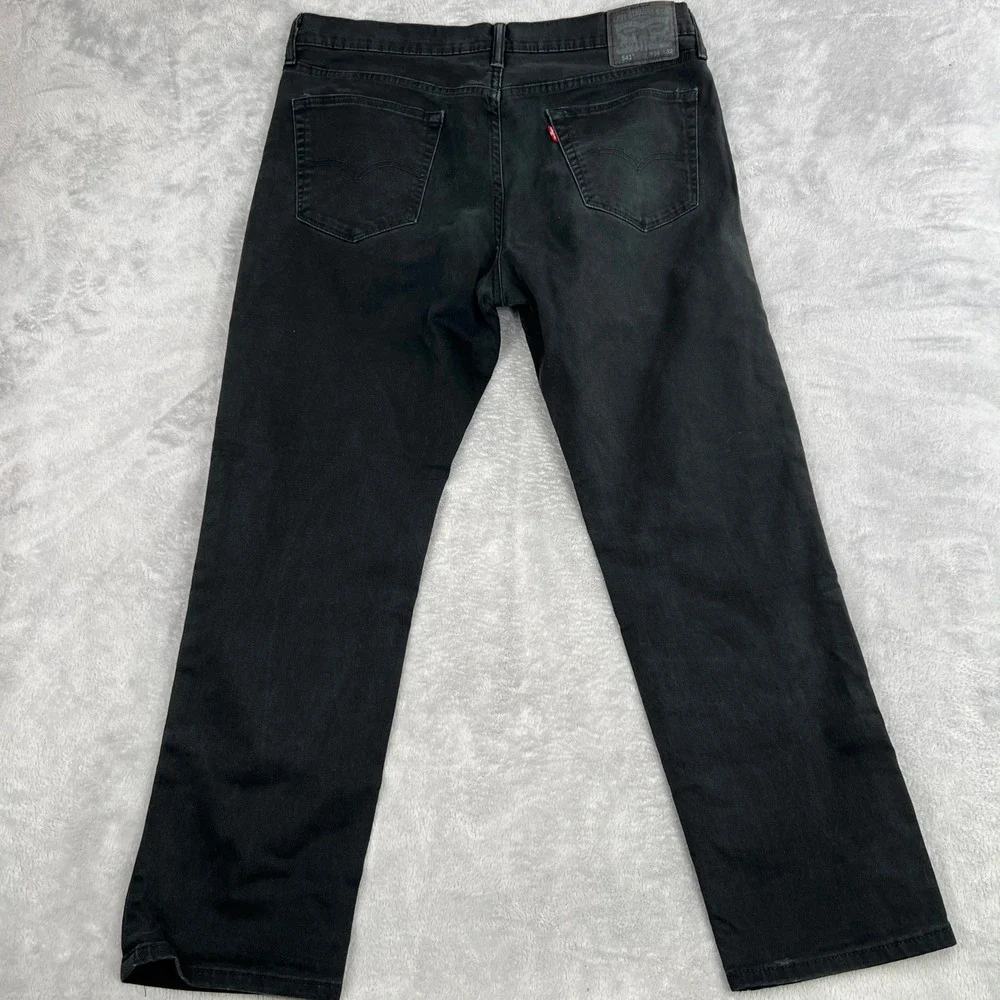 Levis 541 Athletic Taper Jeans 36x32 Black Men Streetwear Casual Denim Pants